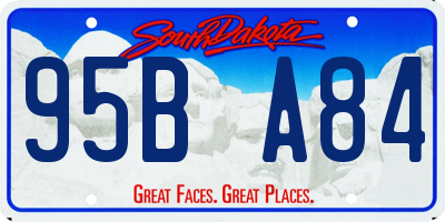 SD license plate 95BA84