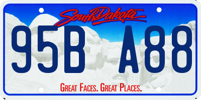 SD license plate 95BA88