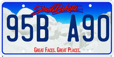 SD license plate 95BA90