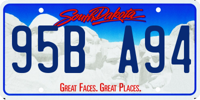 SD license plate 95BA94