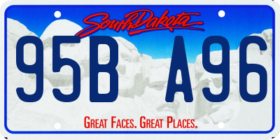 SD license plate 95BA96