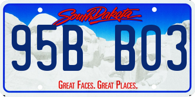 SD license plate 95BB03