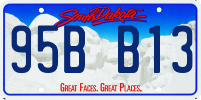 SD license plate 95BB13