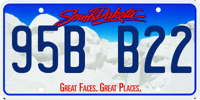SD license plate 95BB22