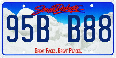 SD license plate 95BB88