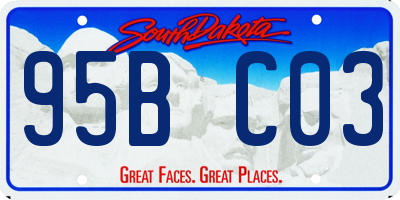 SD license plate 95BC03