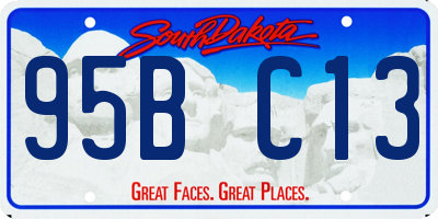 SD license plate 95BC13