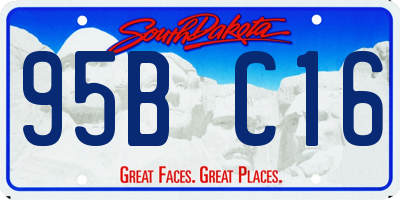 SD license plate 95BC16