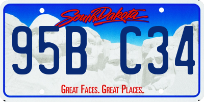 SD license plate 95BC34