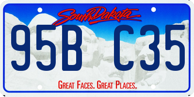 SD license plate 95BC35