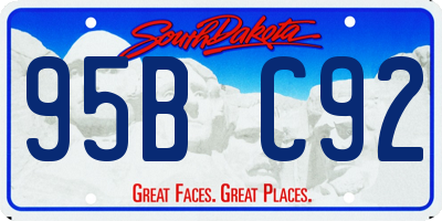 SD license plate 95BC92