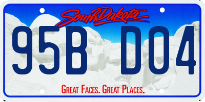 SD license plate 95BD04