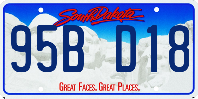 SD license plate 95BD18