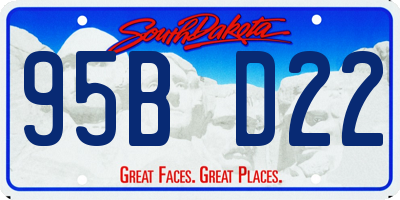 SD license plate 95BD22