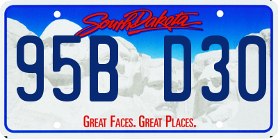 SD license plate 95BD30