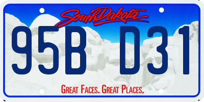 SD license plate 95BD31