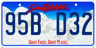 SD license plate 95BD32