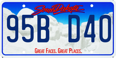 SD license plate 95BD40