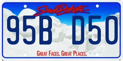 SD license plate 95BD50