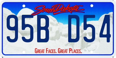 SD license plate 95BD54