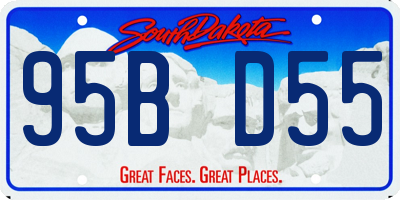 SD license plate 95BD55