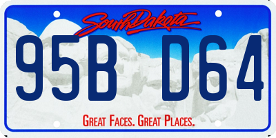 SD license plate 95BD64