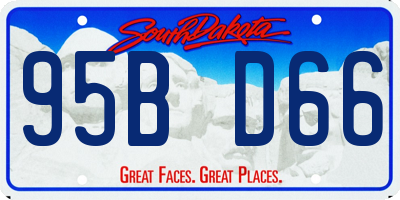 SD license plate 95BD66