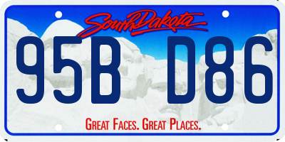 SD license plate 95BD86