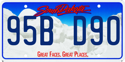SD license plate 95BD90
