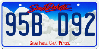SD license plate 95BD92