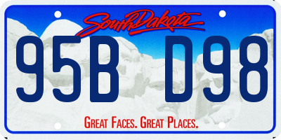 SD license plate 95BD98