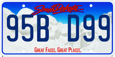 SD license plate 95BD99