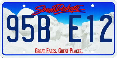 SD license plate 95BE12