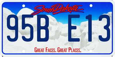 SD license plate 95BE13