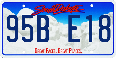SD license plate 95BE18