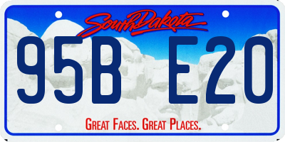 SD license plate 95BE20