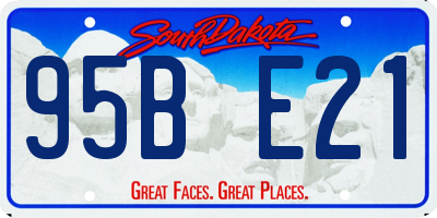 SD license plate 95BE21