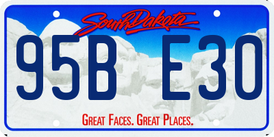 SD license plate 95BE30