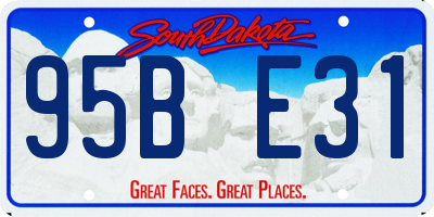 SD license plate 95BE31