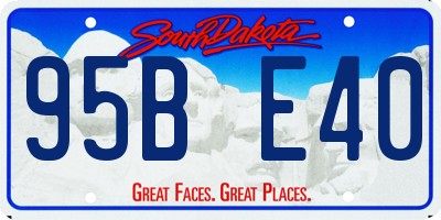 SD license plate 95BE40