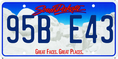 SD license plate 95BE43