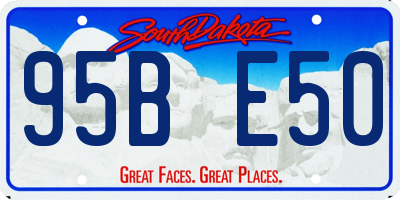SD license plate 95BE50