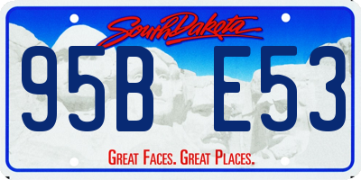 SD license plate 95BE53