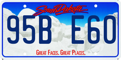 SD license plate 95BE60