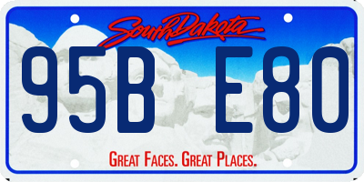 SD license plate 95BE80