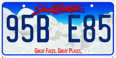 SD license plate 95BE85