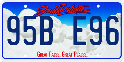 SD license plate 95BE96