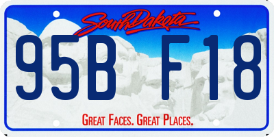 SD license plate 95BF18
