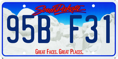 SD license plate 95BF31