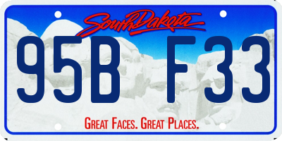 SD license plate 95BF33